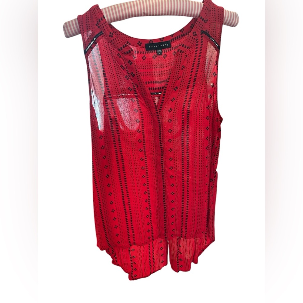 Sanctuary Sleeveless hi low shirt Large EUC